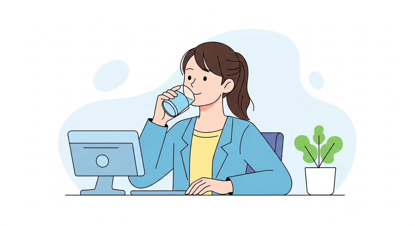 休憩中の日本人会社員